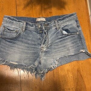 Free People Light Blue Jean Shorts